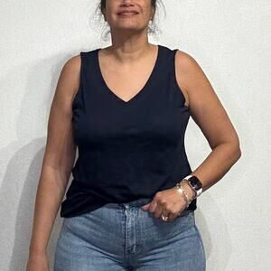 Chico's Navy Sleeveless The Ultimate Tee Sz 2
